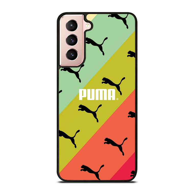 PUMA LOGO STRIPE PATTERN Samsung Galaxy S21 Case Cover
