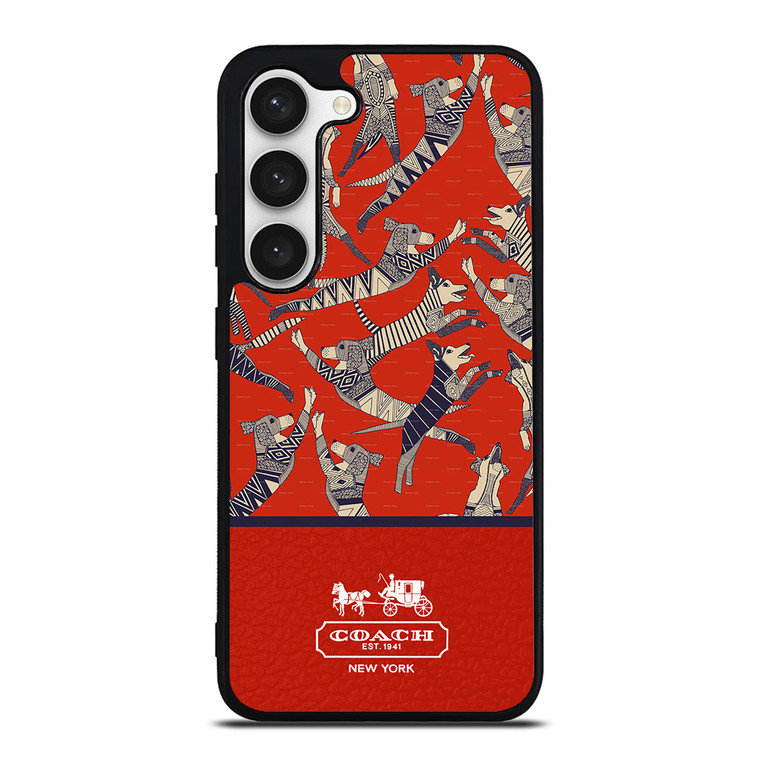 COACH NEW YORK DOG PARTY Samsung Galaxy S23 Case Cover