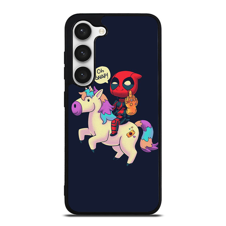 DEADPOOL UNICORN MIDDLE FINGERS Samsung Galaxy S23 Case Cover