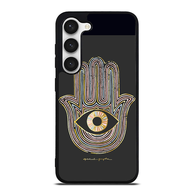 HAMSA EVIL EYE HAND OF FATIMA LOGO Samsung Galaxy S23 Case Cover