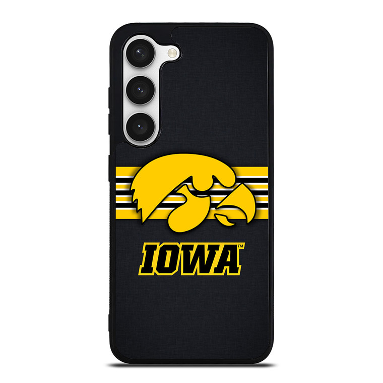 IOWA HAWKEYES STRIPE LOGO Samsung Galaxy S23 Case Cover