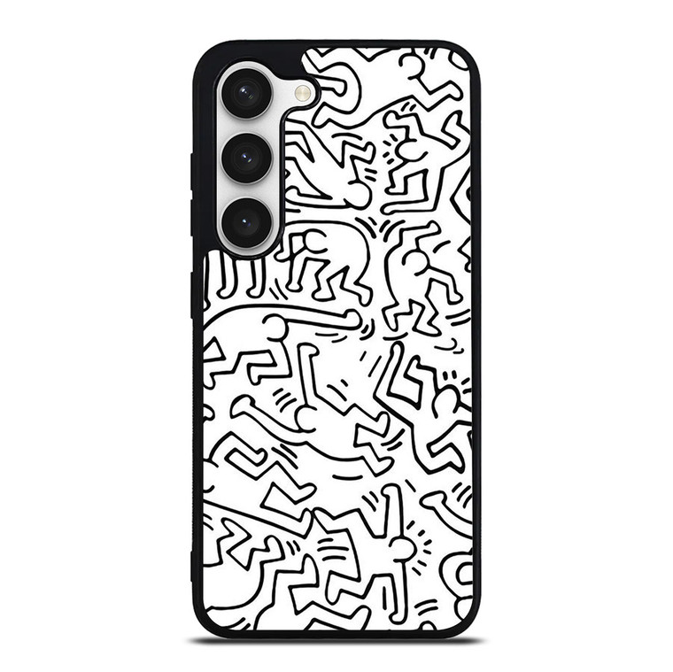KEITH HARING BLACK WHITE Samsung Galaxy S23 Case Cover