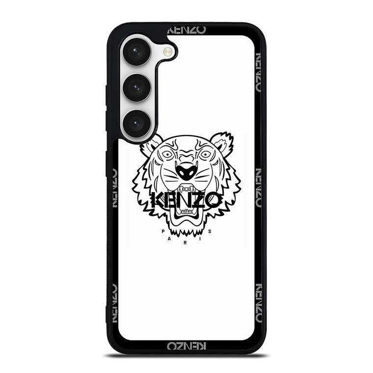 KENZO PARIS BORDERED LOGO WHITE Samsung Galaxy S23 Case Cover KENZO PARIS BORDERED LOGO WHITE Samsung Galaxy S23 Case Cover