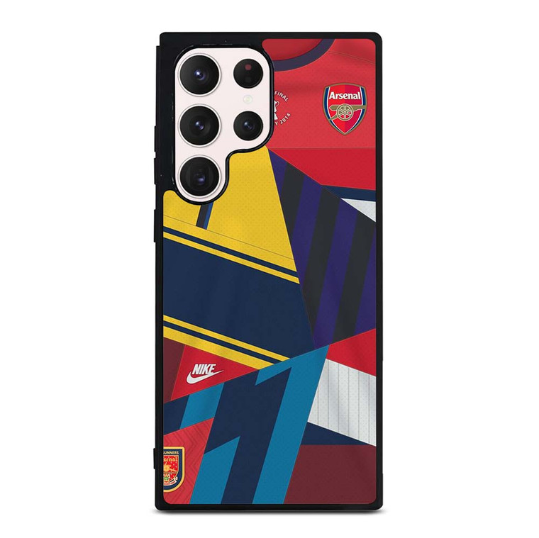 ARSENAL FC RETRO JERSEY COLLAGE Samsung Galaxy S23 Ultra Case Cover