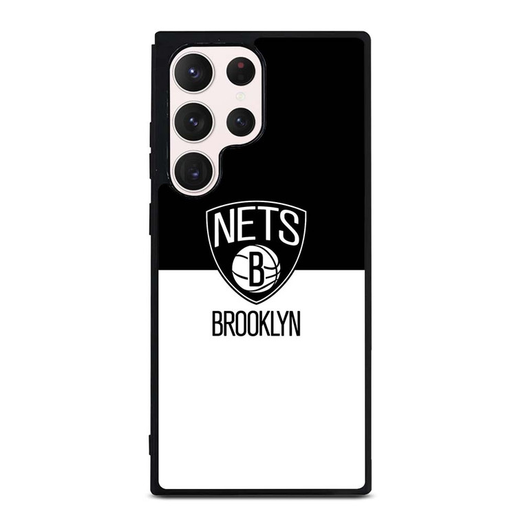 BROOKLYN NETS NBA BLACK WHITE Samsung Galaxy S23 Ultra Case Cover