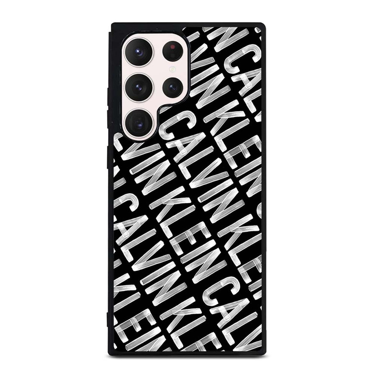 CALVIN KLEIN LOGO PATTERN Samsung Galaxy S23 Ultra Case Cover