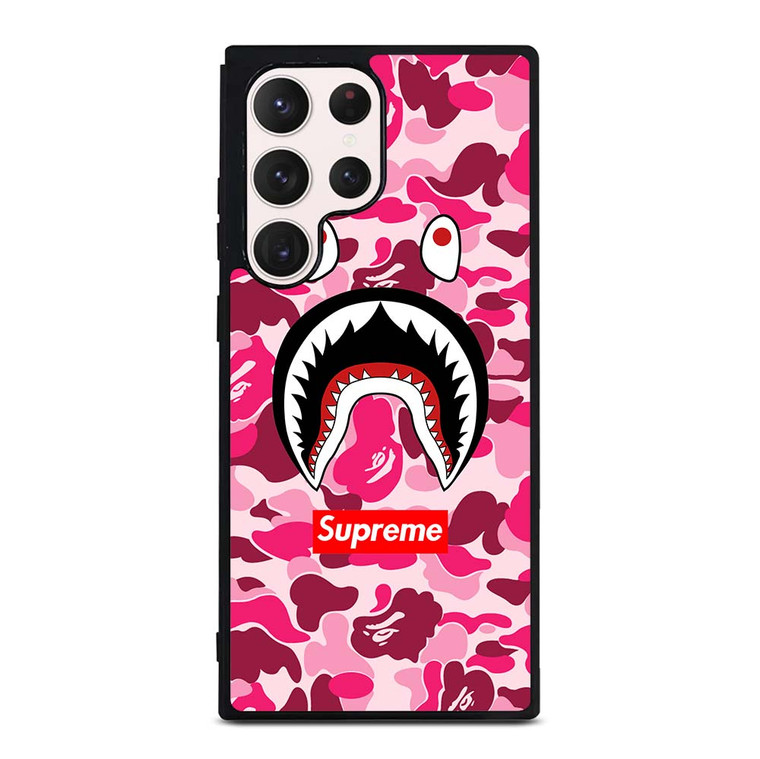 CAMO BATHING APE SUPREME PINK Samsung Galaxy S23 Ultra Case Cover CAMO BATHING APE SUPREME PINK Samsung Galaxy S23 Ultra Case Cover