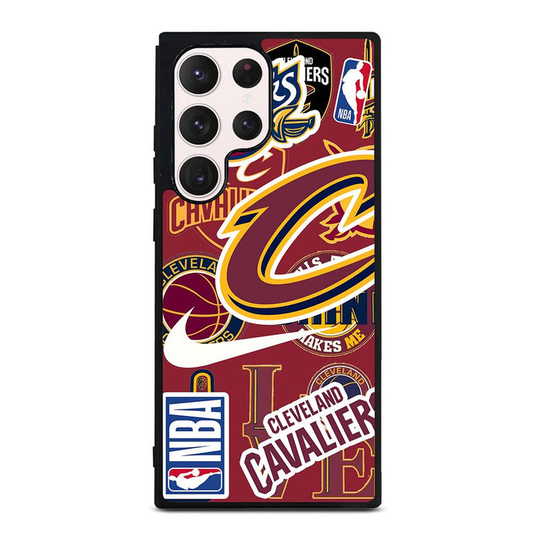 CLEVELAND CAVALIERS NBA STICKER BOMB Samsung Galaxy S23 Ultra Case Cover