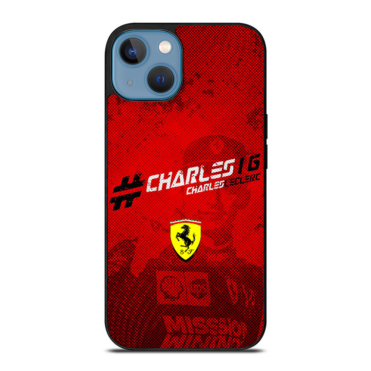 CHARLES LECLERC FERRARI FORMULA ONE F1 RACING 5 iPhone 13 Case Cover