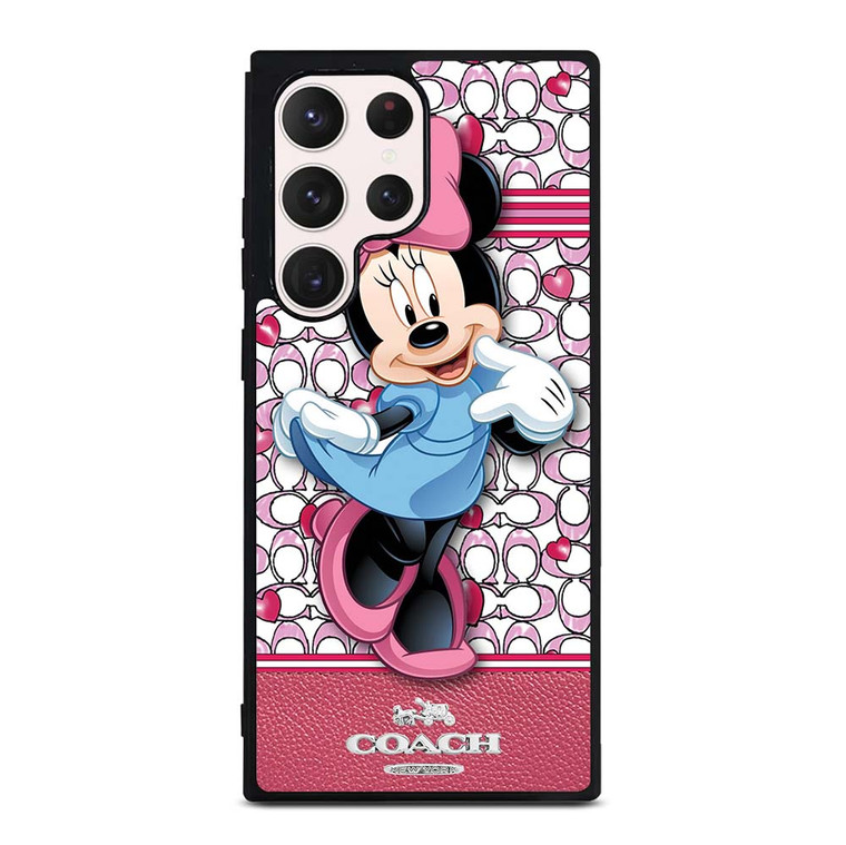 COACH MINNIE MOUSE PINK PATTERN Samsung Galaxy S23 Ultra Case Cover