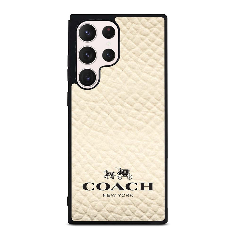 COACH NEW YORK WHITE Samsung Galaxy S23 Ultra Case Cover