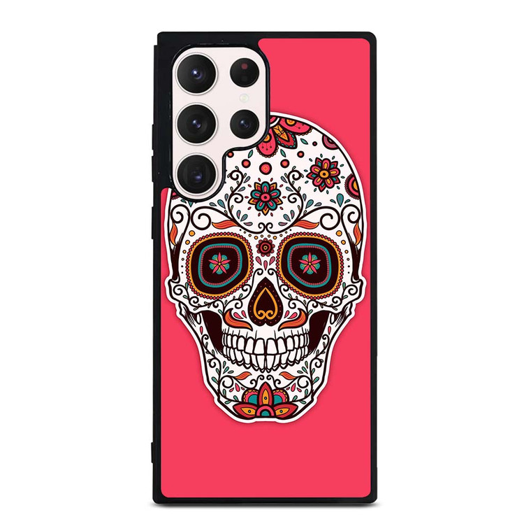 DAY OF THE DEAD PINK Samsung Galaxy S23 Ultra Case Cover