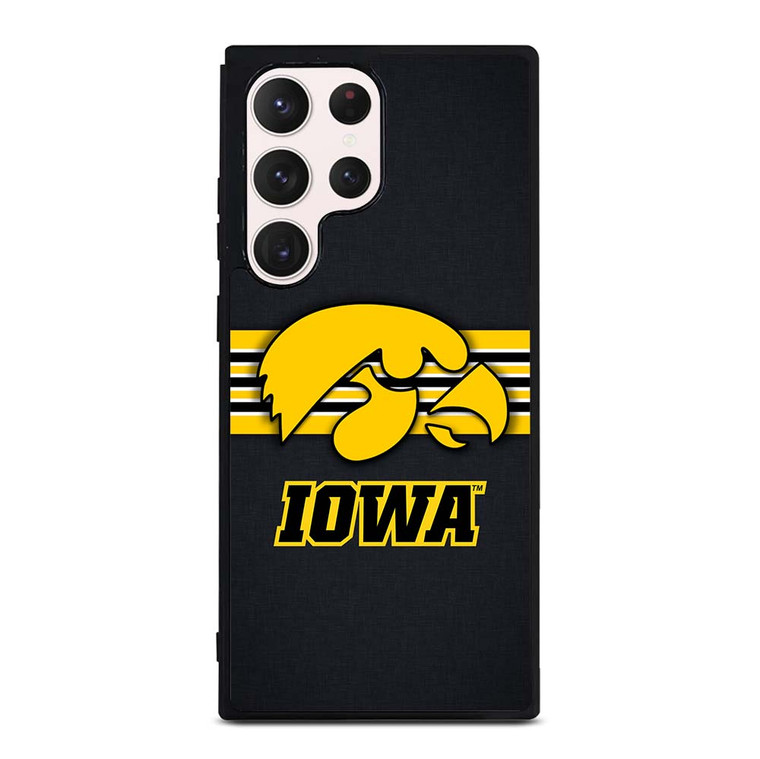 IOWA HAWKEYES STRIPE LOGO Samsung Galaxy S23 Ultra Case Cover