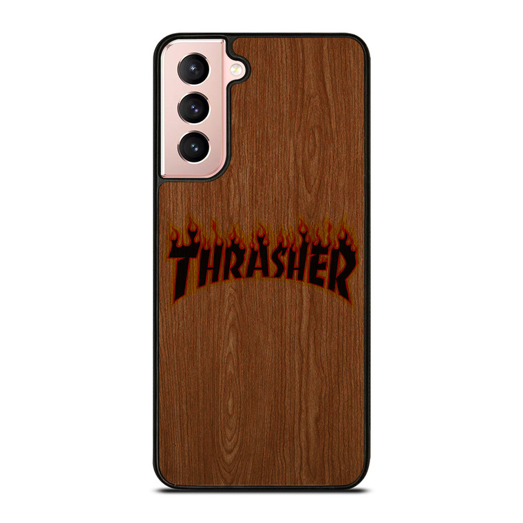 THRASHER SKATEBOARD WOODEN LOGO Samsung Galaxy S21 Case Cover