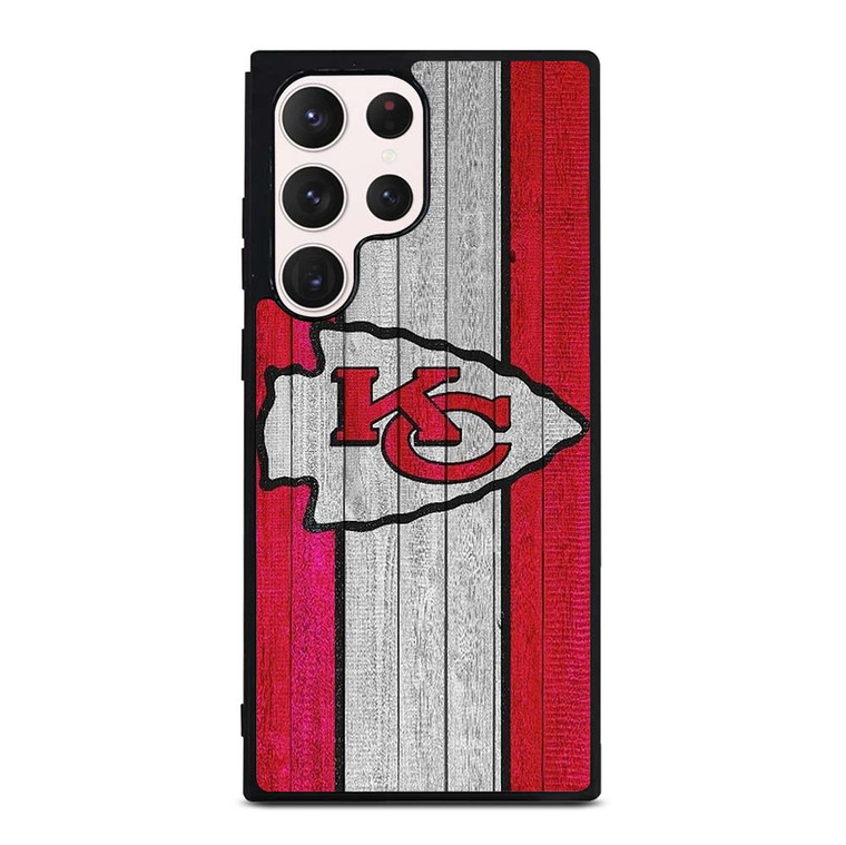 KANSAS CITY CHIEFS WOODEN LOGO Samsung Galaxy S23 Ultra Case Cover