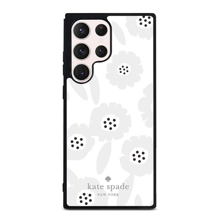KATE SPADE GREY FLOWER Samsung Galaxy S23 Ultra Case Cover