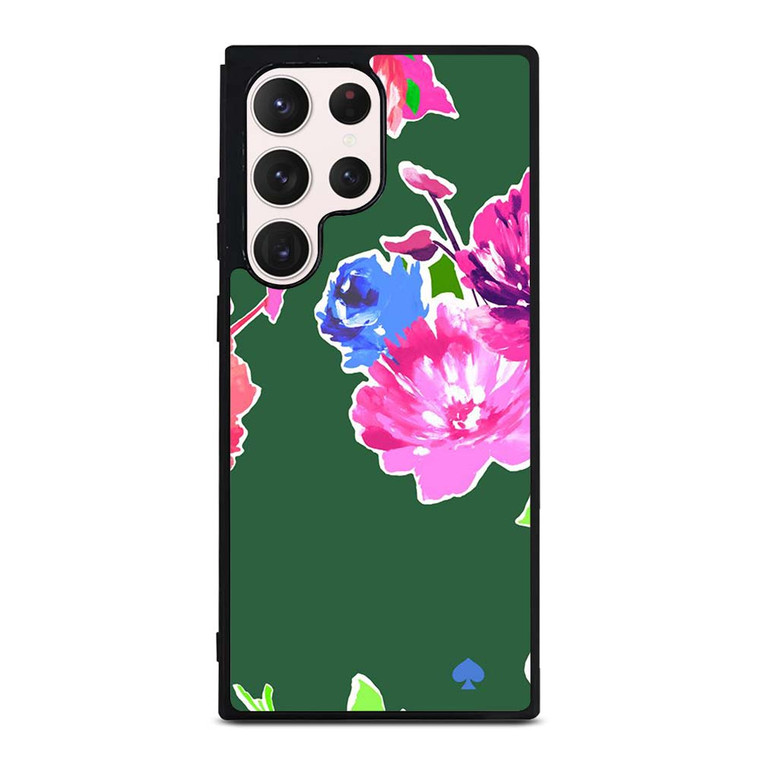 KATE SPADE NEW YORK GREEN FLORAL Samsung Galaxy S23 Ultra Case Cover