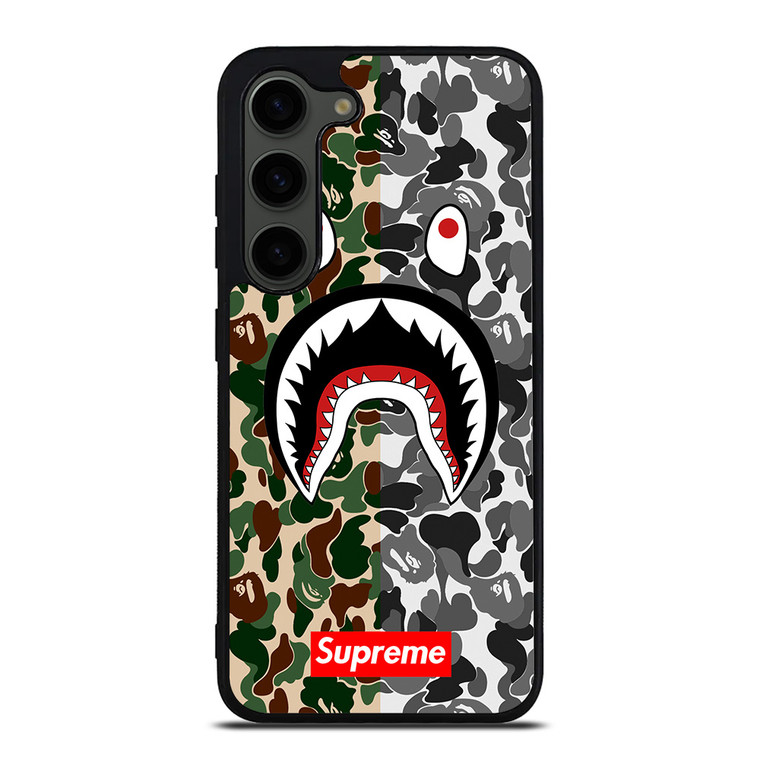 BAPE SHARK SUPREME CAMO 2 Samsung Galaxy S23 Plus Case Cover
