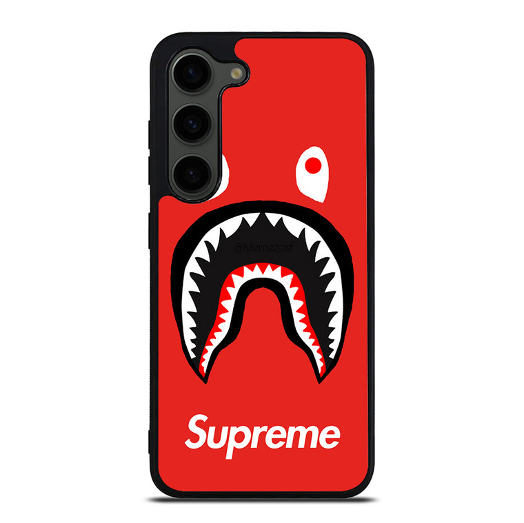 BAPE SHARK SUPREME RED Samsung Galaxy S23 Plus Case Cover