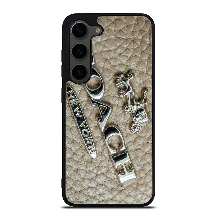 COACH NEW YORK LOGO ON LEATHER Samsung Galaxy S23 Plus Case Cover