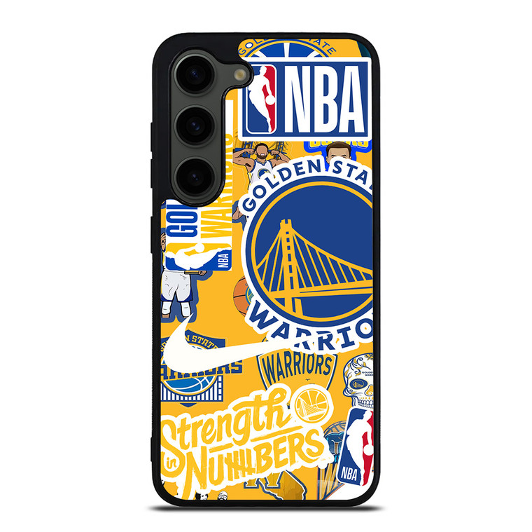 GOLDEN STATE WARRIORS NBA STICKER BOMB Samsung Galaxy S23 Plus Case Cover