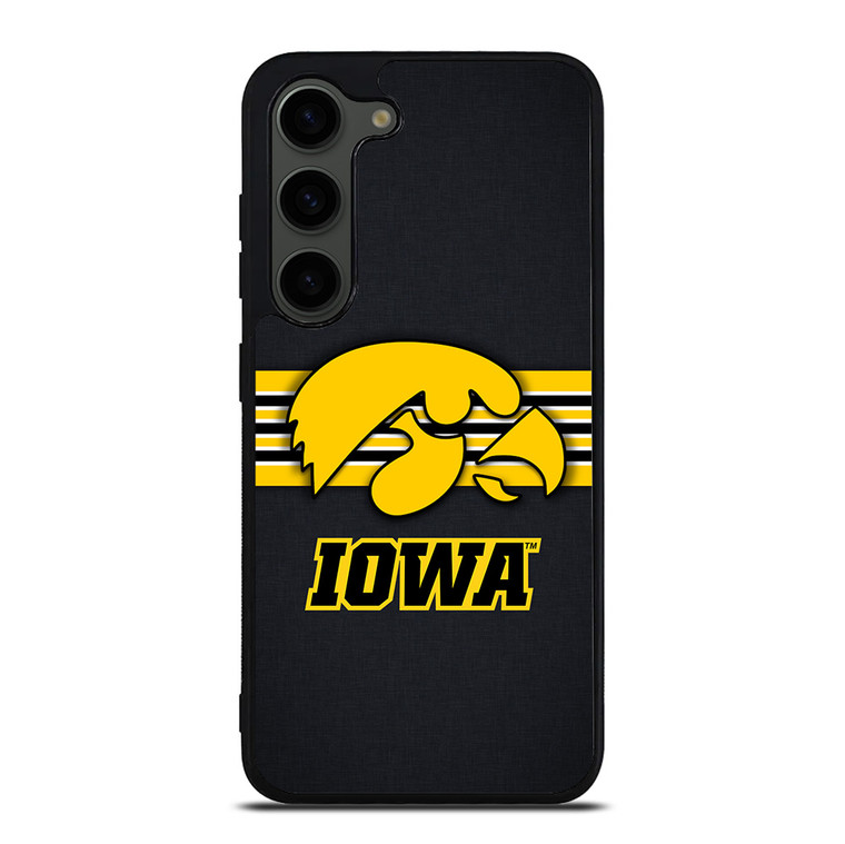 IOWA HAWKEYES STRIPE LOGO Samsung Galaxy S23 Plus Case Cover