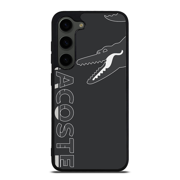 LACOSTE CROCODILE ALL BLACK Samsung Galaxy S23 Plus Case Cover