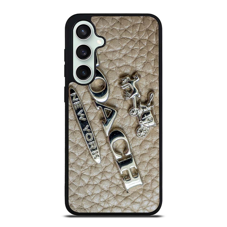 COACH NEW YORK LOGO ON LEATHER Samsung Galaxy S23 FE Case Cover