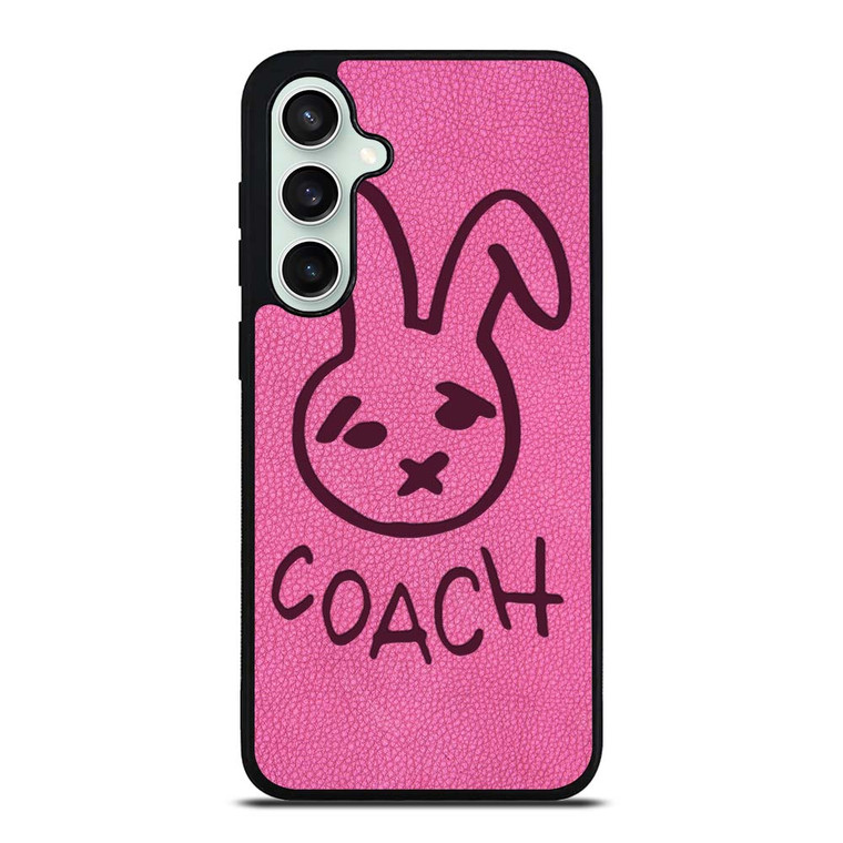 COACH NEW YORK RABBIT LEATHER PINK Samsung Galaxy S23 FE Case Cover