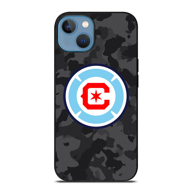 CHICAGO FIRE MLS BLACK CAMO iPhone 13 Case Cover