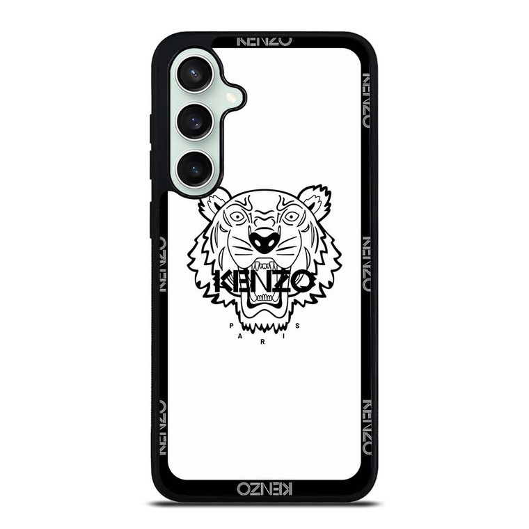 KENZO PARIS BORDERED LOGO WHITE Samsung Galaxy S23 FE Case Cover
