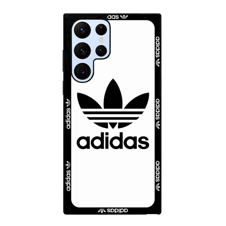 ADIDAS TREFOIL ROUND WHITE Samsung Galaxy S22 Ultra Case Cover
