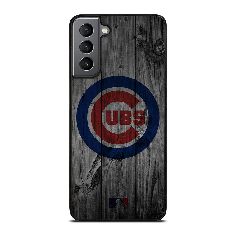 CHICAGO CUBS BASEBALL MLB WOOD LOGO Samsung Galaxy S21 Plus Case Cover
