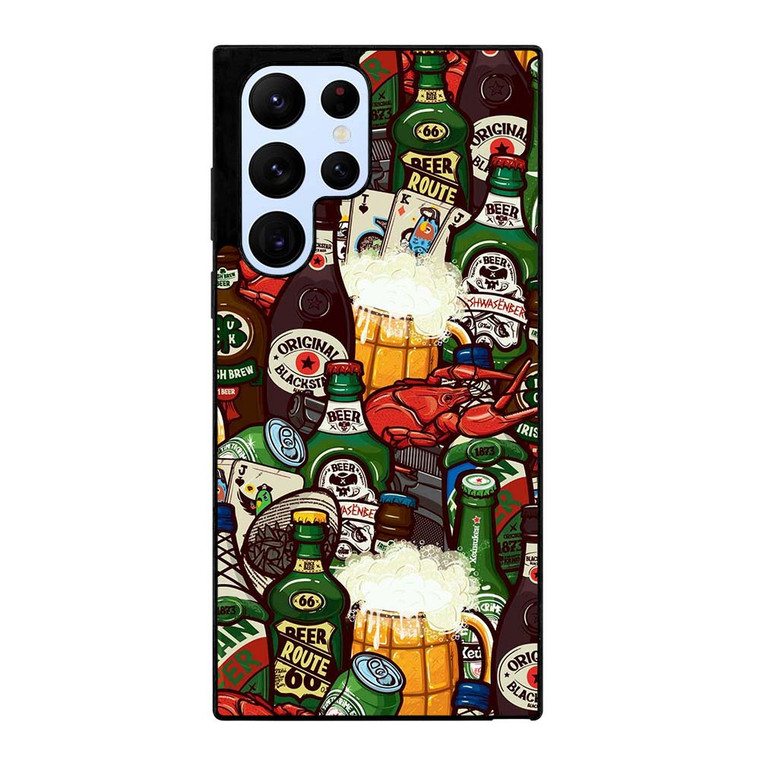 BEER BOTTLE CARTOON Samsung Galaxy S22 Ultra Case Cover