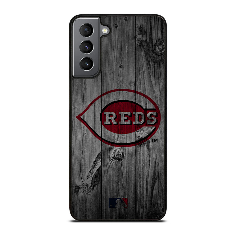 CINCINNATI REDS BASEBALL MLB WOOD LOGO Samsung Galaxy S21 Plus Case Cover