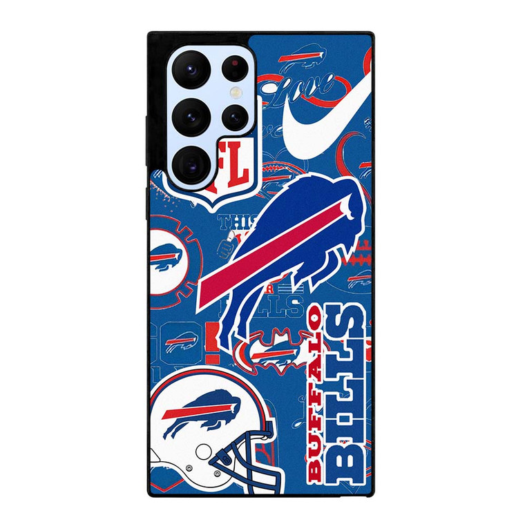 BUFFALO BILLS NFL STICKER BOMB Samsung Galaxy S22 Ultra Case Cover