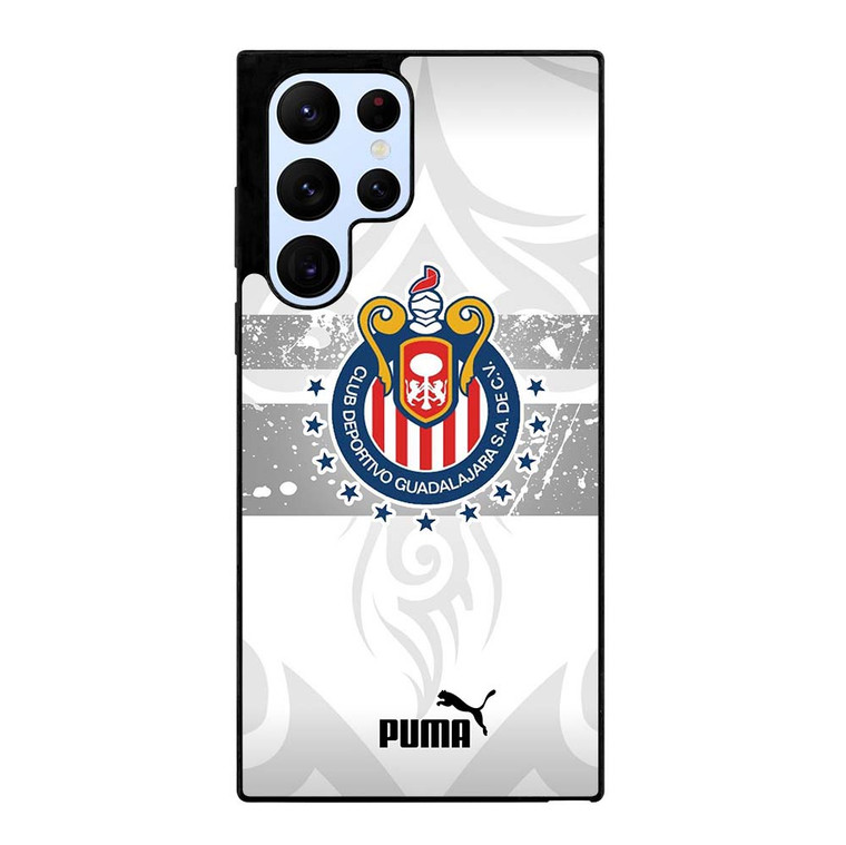 CLUB DEPORTIVO GUADALAJARA PUMA WHITE Samsung Galaxy S22 Ultra Case Cover