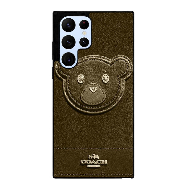 COACH NEW YORK BROWN BEAR Samsung Galaxy S22 Ultra Case Cover