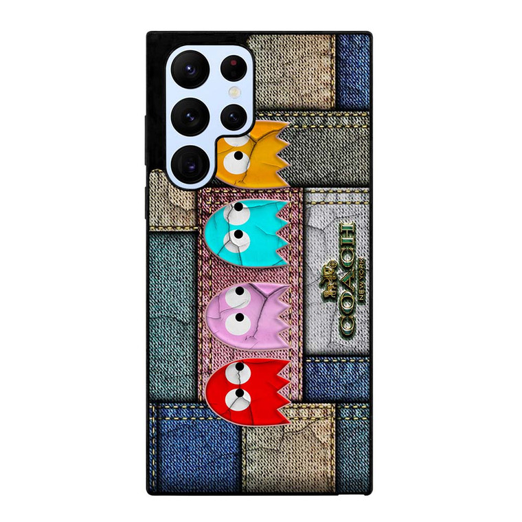 COACH NEW YORK PAC MAN Samsung Galaxy S22 Ultra Case Cover COACH NEW YORK PAC MAN Samsung Galaxy S22 Ultra Case Cover