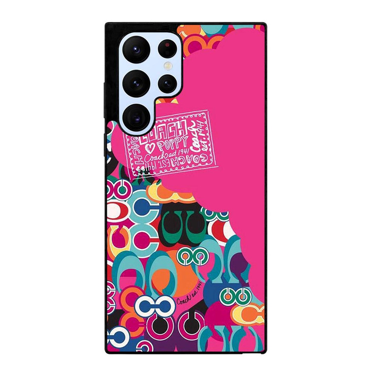 COACH NEW YORK POPPY COLOR FULL Samsung Galaxy S22 Ultra Case Cover COACH NEW YORK POPPY COLOR FULL Samsung Galaxy S22 Ultra Case Cover