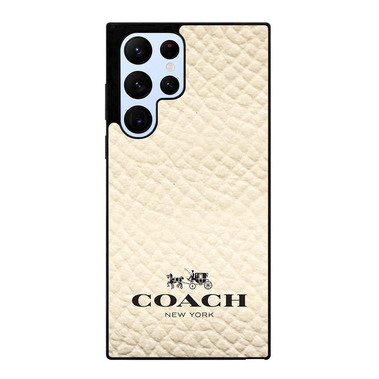 COACH NEW YORK WHITE Samsung Galaxy S22 Ultra Case Cover