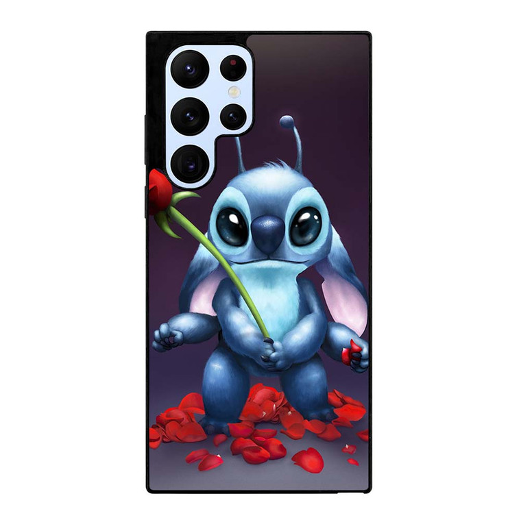DISNEY STITCH AND ROSE FLOWER Samsung Galaxy S22 Ultra Case Cover