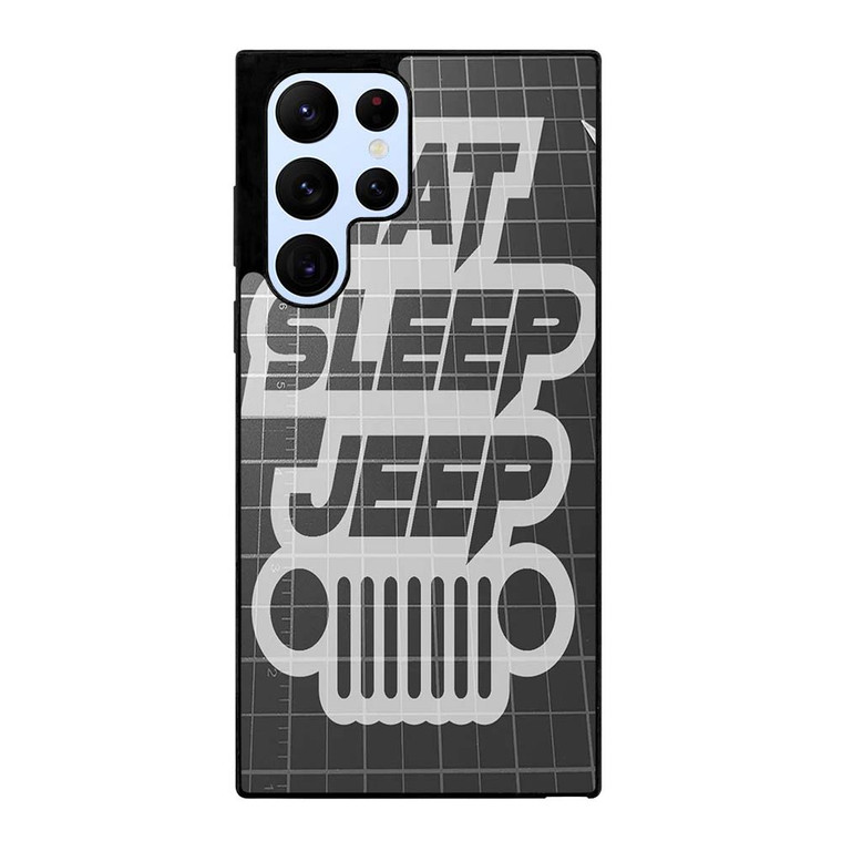EAT SLEEP JEEP LOGO Samsung Galaxy S22 Ultra Case Cover