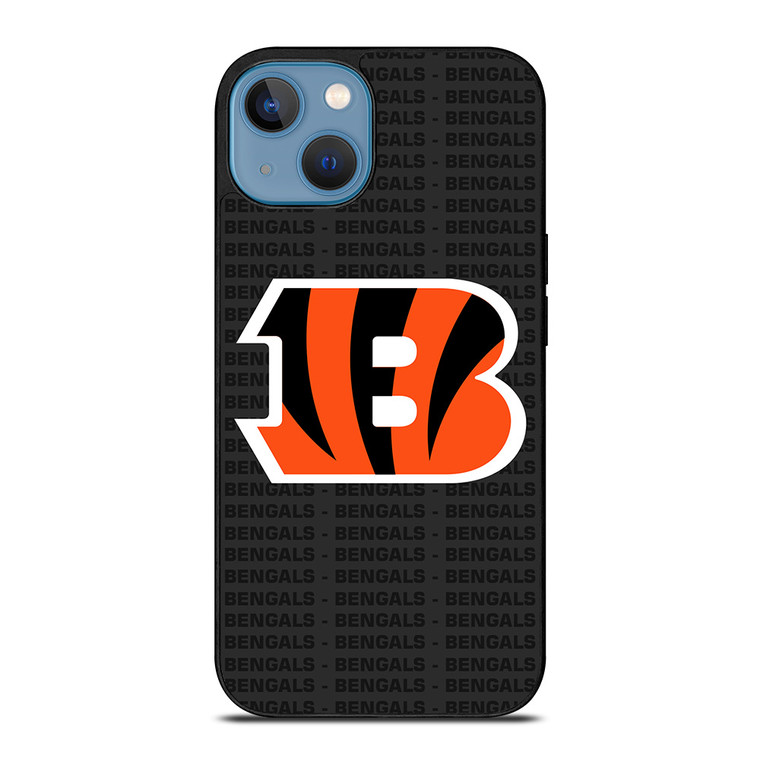CINCINNATI BENGALS FOOTBALL TEXT iPhone 13 Case Cover