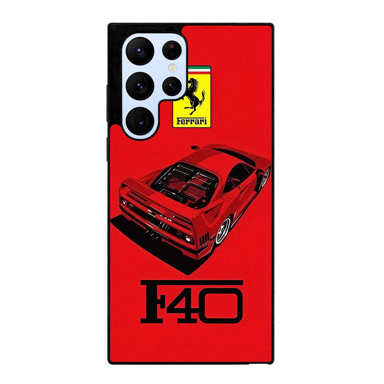 FERRARI F40 SUPERCAR LOGO Samsung Galaxy S22 Ultra Case Cover