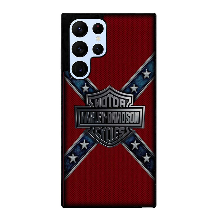 HARLEY DAVIDSON FLAG CARBON Samsung Galaxy S22 Ultra Case Cover