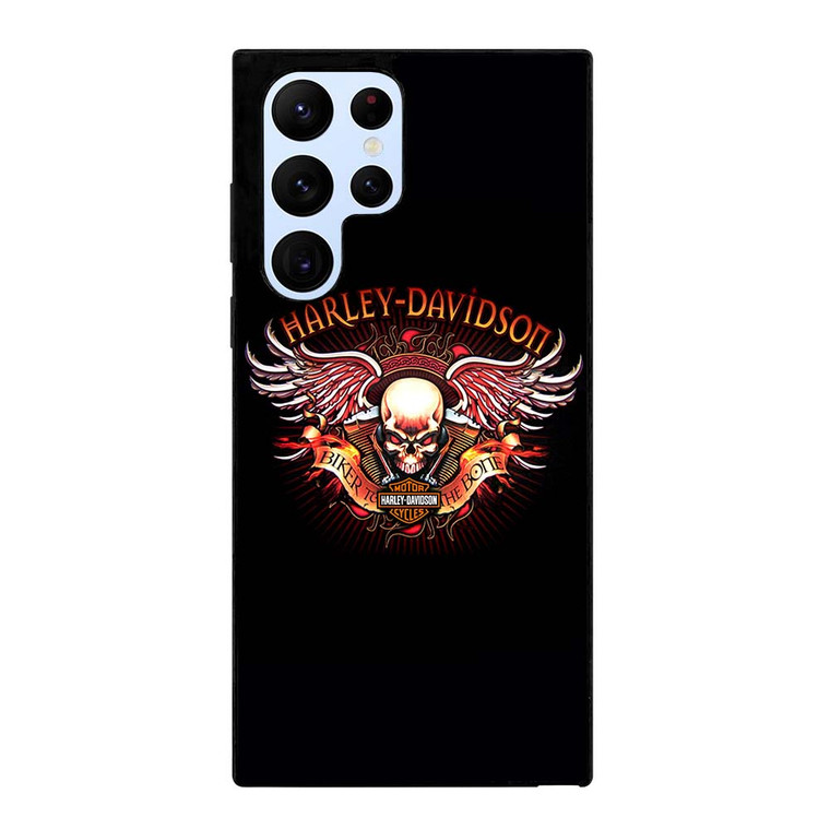 HARLEY DAVIDSON WING SKULL LOGO Samsung Galaxy S22 Ultra Case Cover