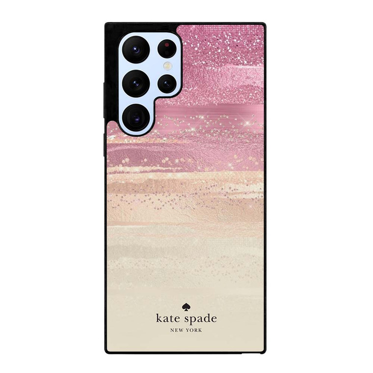 KATE SPADE NEW YORK ROSE GOLD GLITTER Samsung Galaxy S22 Ultra Case Cover