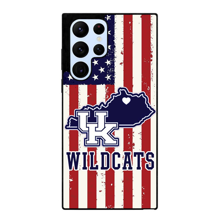 KENTUCKY WILDCATS AMERICAN FLAG Samsung Galaxy S22 Ultra Case Cover