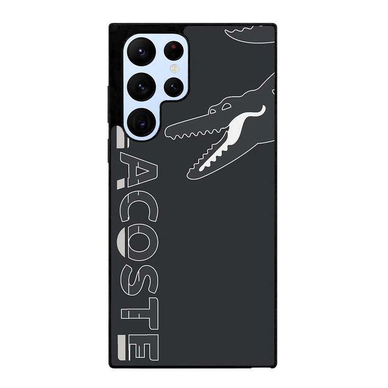 LACOSTE CROCODILE ALL BLACK Samsung Galaxy S22 Ultra Case Cover